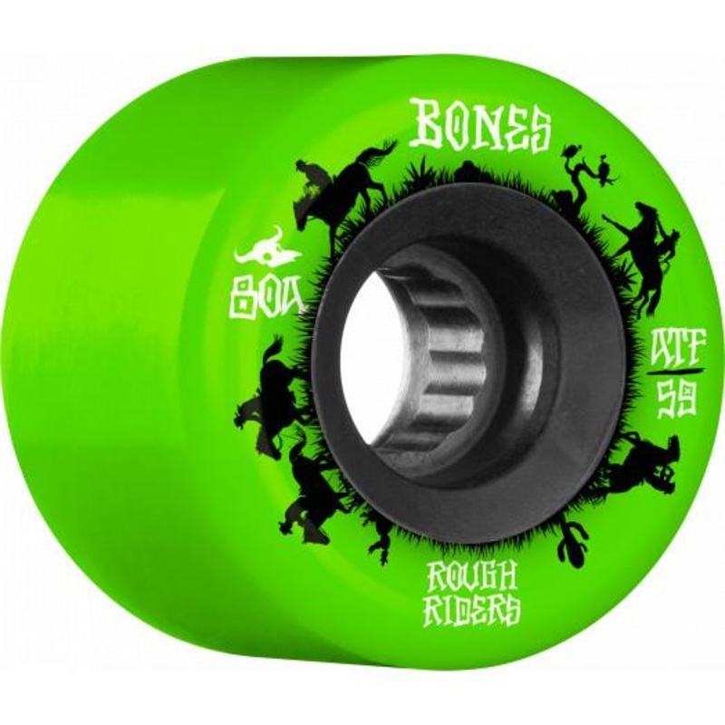 BONES ATF ROUGH RIDER WRANGLER CRUISER WHEELS (59MM) BLACK