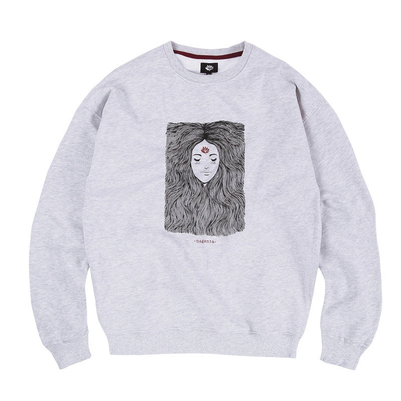 MAGENTA CREWNECK – PEACE ASH SMALL