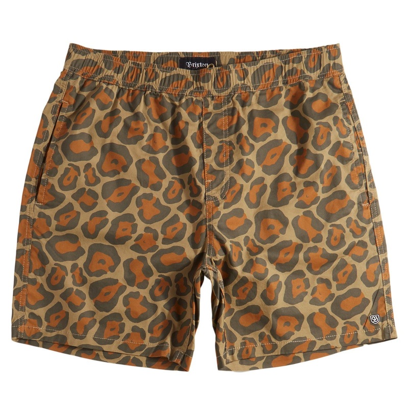 BRIXTON STEADY ELASTIC WB SHORT – LEOPARD CAMO SMALL