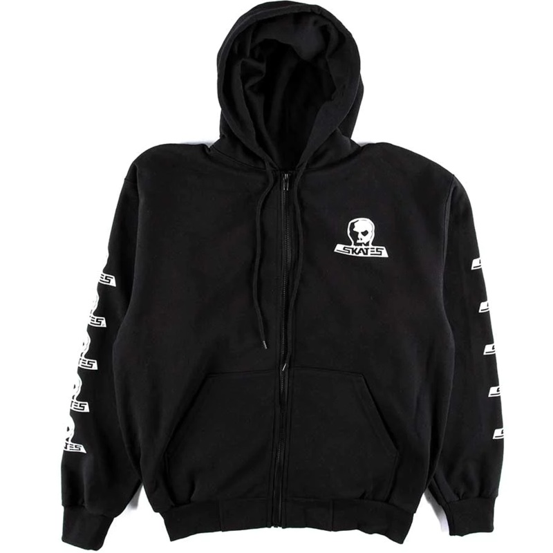 SKULL SKATES LOGO ZIP HOODY BLACK MEDIUM
