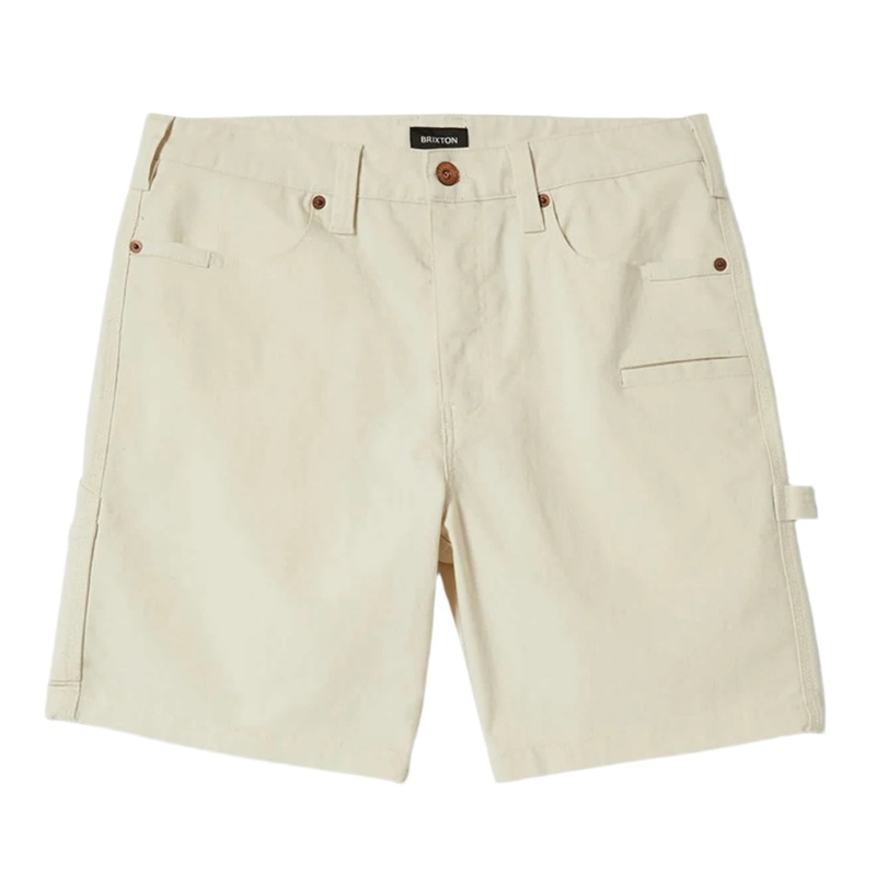 BRIXTON BUILDERS CARPENTER BAGGY SHORT EGRET WHITE 30