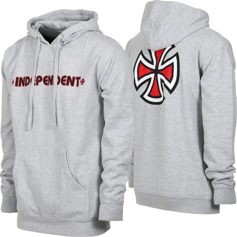 INDEPENDENT BAR/CROSS HOOD HEATHER GREY SMALL