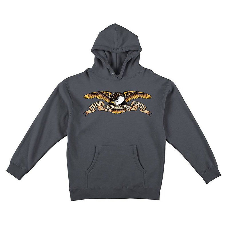 ANTIHERO CLASSIC EAGLE HOOD CHARCOAL MED