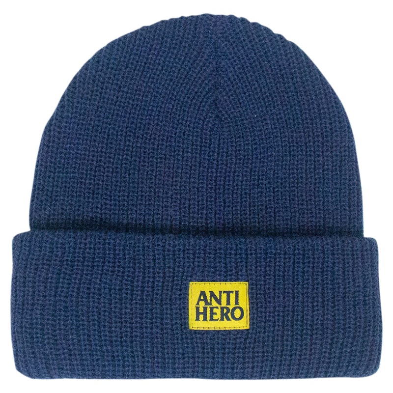 ANTIHERO LIL BLACK HERO CUFF BEANIE NAVY