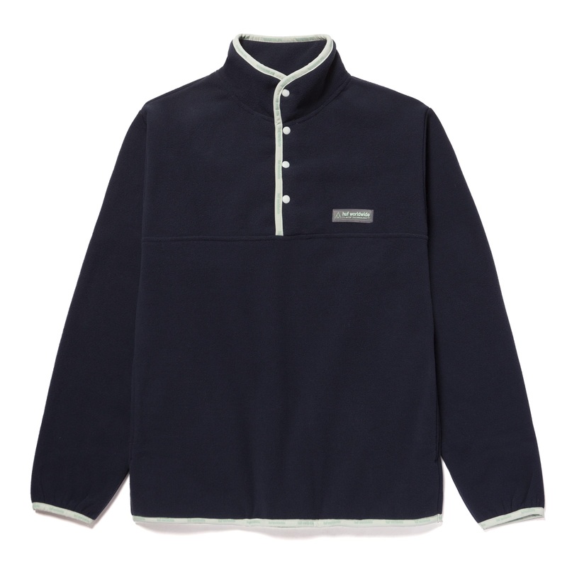 HUF BAXTER POLAR FLEECE NAVY BLAZER SMALL
