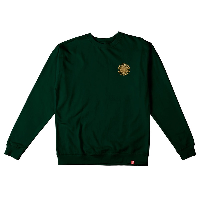 SPITFIRE CLASSIC 87 SWIRL PO CREWNECK GREEN SMALL