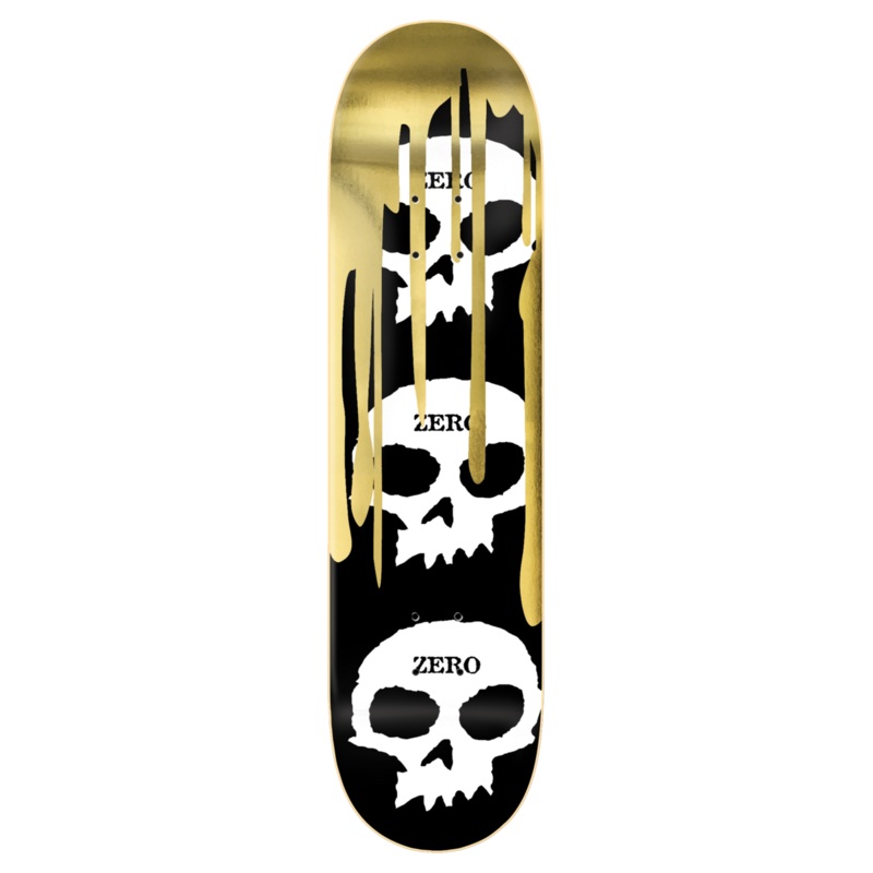 ZERO DECK – 3 SKULL GOLD (8.25″) 8.25″