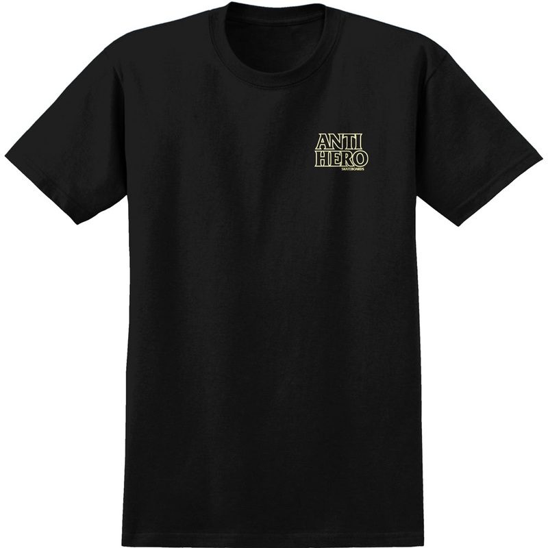 ANTIHERO OUTLINE HERO SS T-SHIRT BLACK SMALL