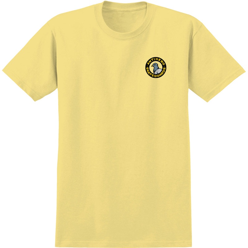 ANTIHERO PIGEON ROUND SS T-SHIRT YELLOW SMALL