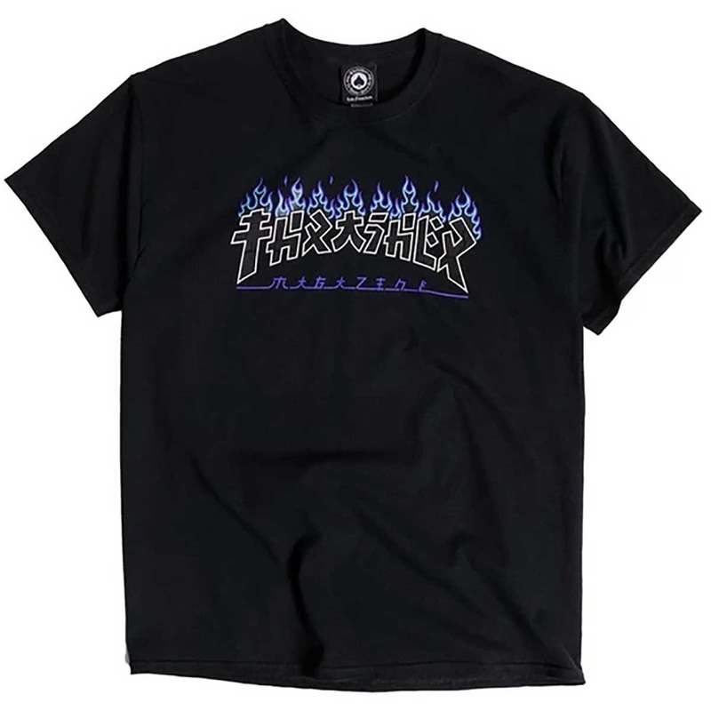 THRASHER T-SHIRT GODZILLA CHARRED BLACK SMALL